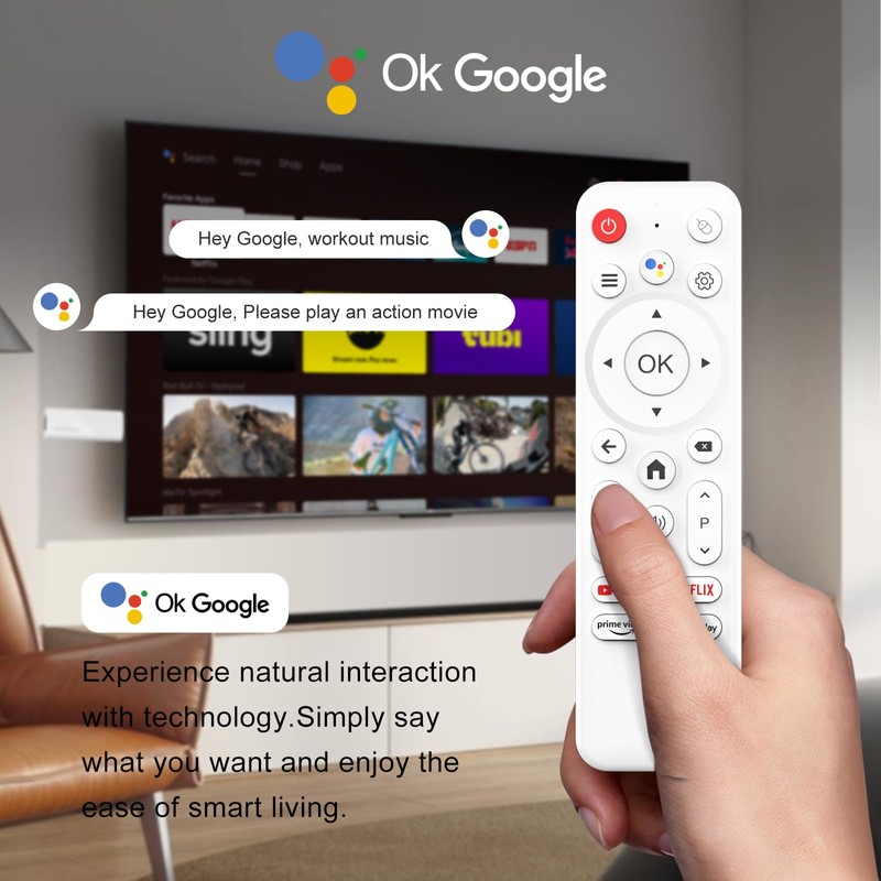 H96 MAX Android 14.0 TV Stick ATV Quad-Core WiFi6 2.4G/5.8Ghz