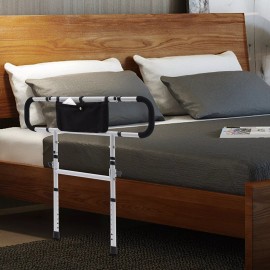 White Adjustable Bed Rail For Elderly, Seniors, Handicap & Medical Recovery NEW