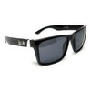 LOCS Hardcore Shades Square Sunglasses with Black Frame, Grey Lenses,