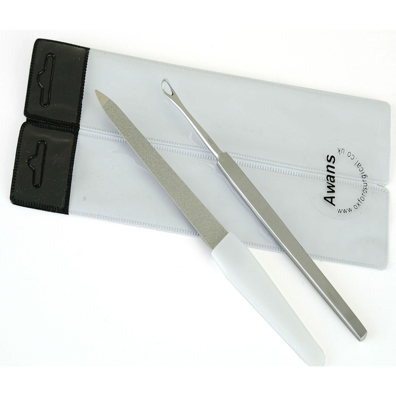 Earpick Wax Remover Stainless Steel, Nail File Set with Pouch