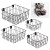 Vesici 4 PACK! Assorted Heavy Duty Slatwall Baskets, Black Vinyl