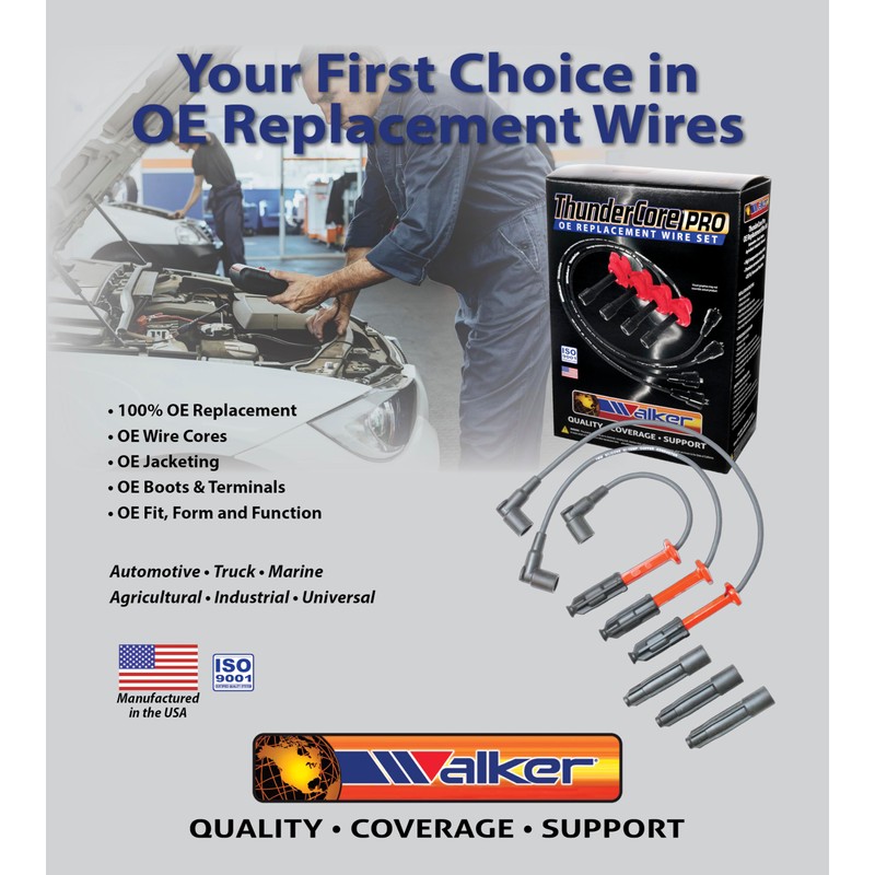 Walker Products ThunderCore PRO Premium Spark Plug Wire Set 924-1381