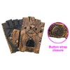 Fingerless Half-Finger Premium Driving/Cycling/Motorcycle Gloves in Real Leather 309, snake-black-yellow