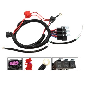 Nakkaa 7L5533A226T Dual Electric Fan Upgrade Wiring Harness Kit Compatible with Truck SUV 1999–2006