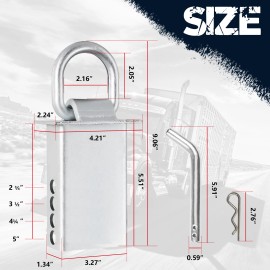 Heavy Duty Trailer Stake Pocket D Ring with Added Security Bolt Nut Adjustable Stake Pocket Tie DownModel Number: PL127-ZN-2