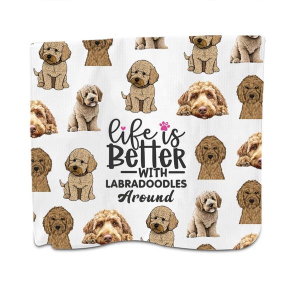 PXTIDY Labradoodle Kitchen Towel Life Is Better With Labradoodles Around