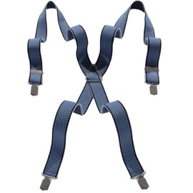 Lloyd Braces 35 mm Patterned 2-Stripes Crossed Metal Cross Size 120 500 Blue, blue