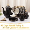 DUJUST 22 pcs Porcelain Tea Set for 6, Luxury British
