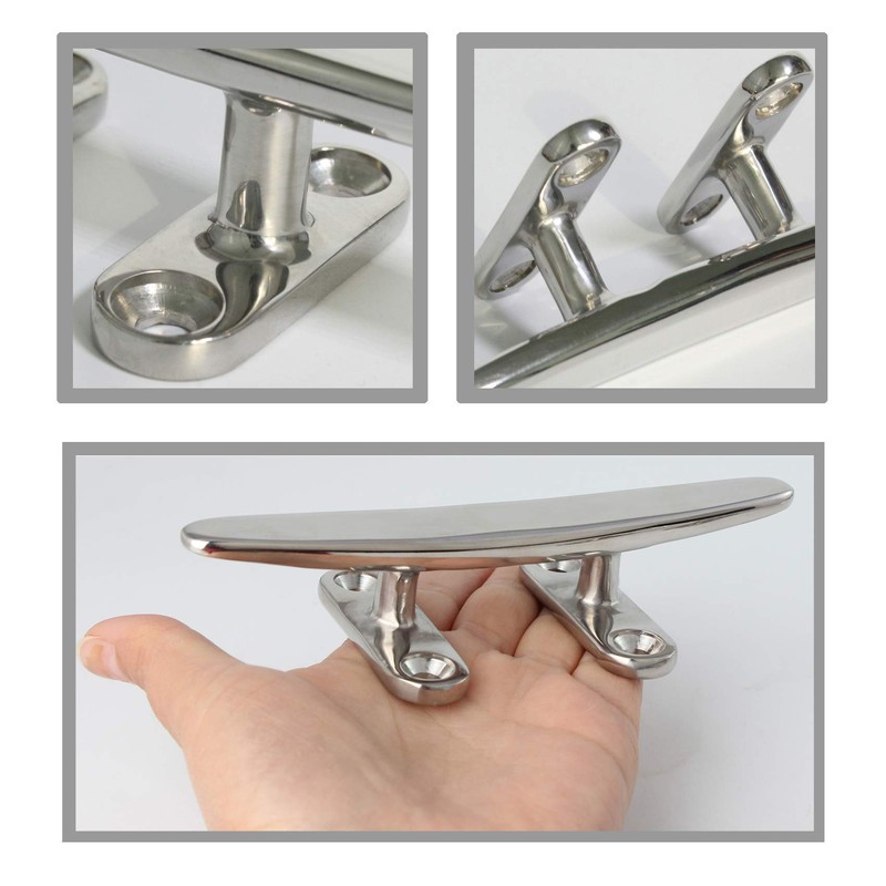VEITHI 6 inch 316 Stainless Steel Dock Cleat Marine Boat