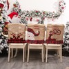 AuMoHall 2 PCS Christmas Chair Covers Linen Chair Back Covers