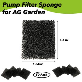 50-Pack Pump Filter Sponge Replacement Made for Aerogarden Filter Sponges, Cost-Effective and Well Compatible with Aerogarden Filter, Harvest, Bounty, Farm, Extra, Ultra All Models