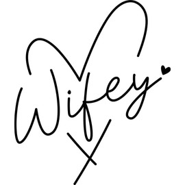 SEC Apparel Wifey Iron On Patches Decals Transfers Applique Letters for t Shirts Fabric Clothing | Funny Mom