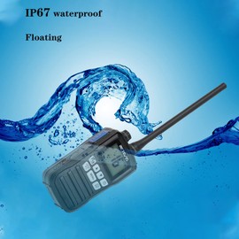 Retevis RM01 Marine Radio Handheld, Marine Two Way Radios Long Range, USB Charging, Floating, IPX7 Waterproof, NOAA Weather Alert, Marine Walkie Talkie for Boats, Ship to Shore Radio for Boats(1 Pack)