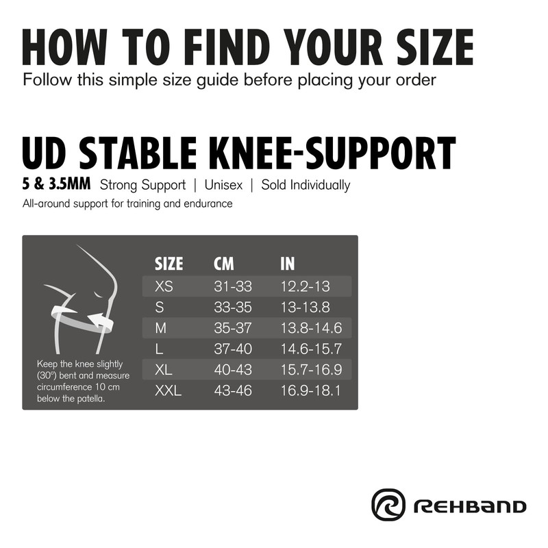 Rehband UD Knee Brace, Pack of 1, Knee Brace Patella