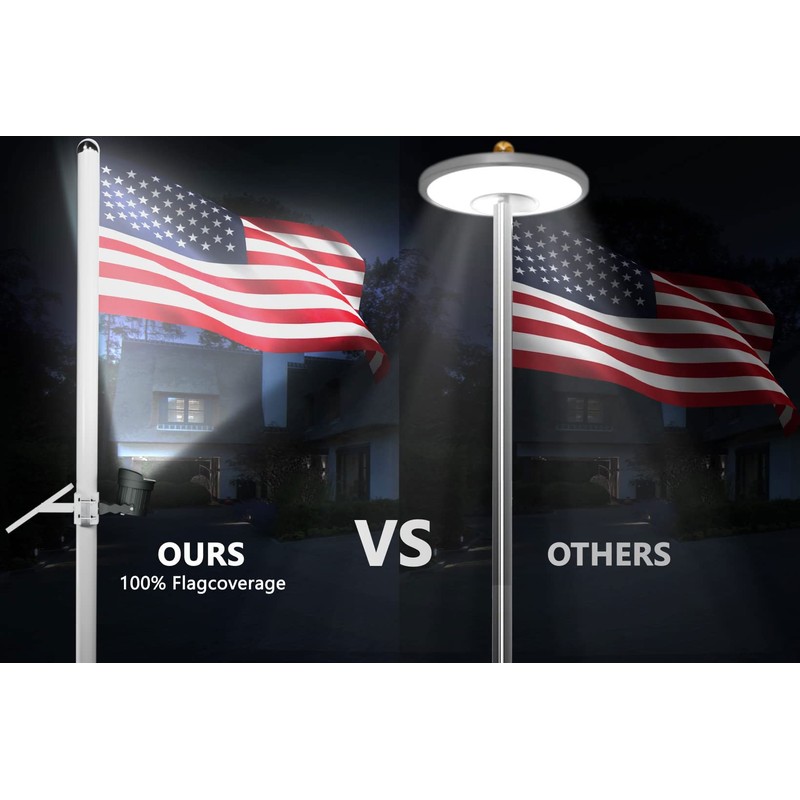Ofuray Solar Flag Pole Light 3In1 Design, Brightest Flag Pole