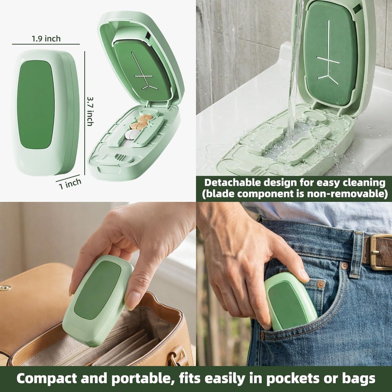 Pill Cutter Splitter with Adjustable Slot, 1/2 1/3 1/4 Tablet
