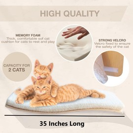 MF Cat Shelf Set: 35' Curved Wall Mounted Cat Shelves and Perches