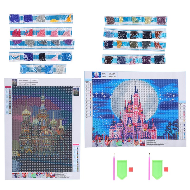DIY Diamond Painting Kit Castle Embroidery Arts Craft Picture for