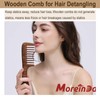 Wooden Comb, Wide Tooth Comb for Scalp Massage & Distribute