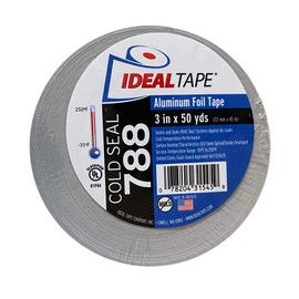 Ideal Tape Cold Seal 788 Aluminum Foil Tape UL Certified 3 in x 50 yds (1 roll)
