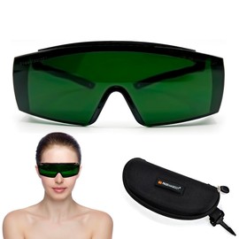 FreeMascot IPL 200-2000nm Red Light Therapy Glasses, Laser Safety Glasses Eyes Protection for Tanning Goggles and Red Light Therapy