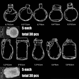 Cayway DIY Transparent Dried Flower Bookmark Set Include Clear Bookmarks Dried Flowers Colorful Tassels and Real Pressed Flowers Dry and Handmade Dried Floral Bookmark for Reader (60PCS)