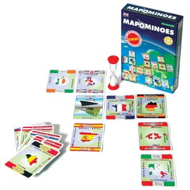MAPOMINOES EUROPE – The Ultimate Geography Game – Fun and educational travel card game for kids teenagers and adults. Like dominoes with maps.