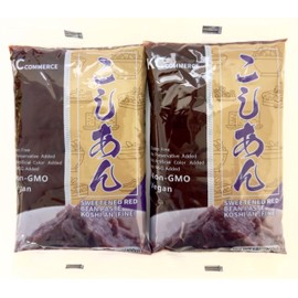Japanese Style Sweetened Red Bean Paste VEGAN & GLUTEN-FREE, NO PRESERVATIVE, NO-MSG, NON-GMO, Sweetened Adzuki Bean Paste Good For Desserts, Buns, Pastry Filling, Mochi 14oz (Pack of 2, 14, Ounce)