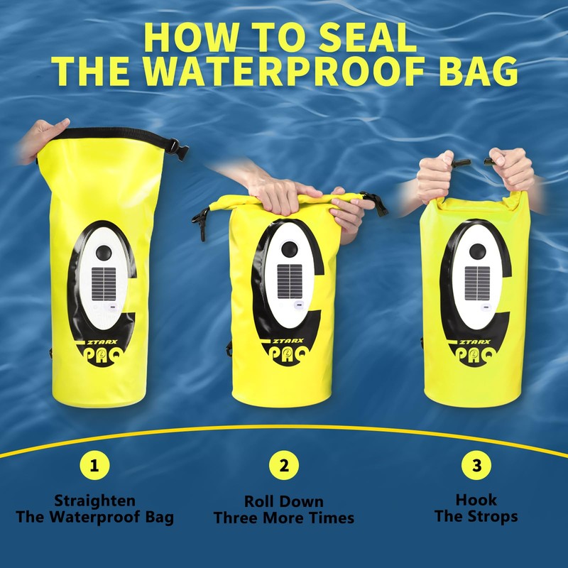 LexonElec x ZTARX Waterproof Dry Bag, 10L Roll Top Dry