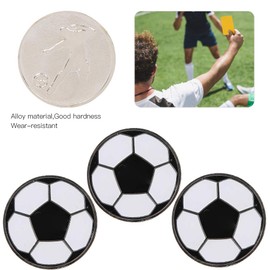 3Pcs Portable Soccer Referee Flip Coin Anti Rust Hard Alloy Football Judge Toss Coins with Case for Matches Training