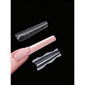 Sandwich Dual Nail forms Professional Sandwich Dual Forms-240Pcs Long Stiletto Nail Mold for Fast Extension,15 Sizes Reusable Salon Manicure Tools (240pcs F47s)
