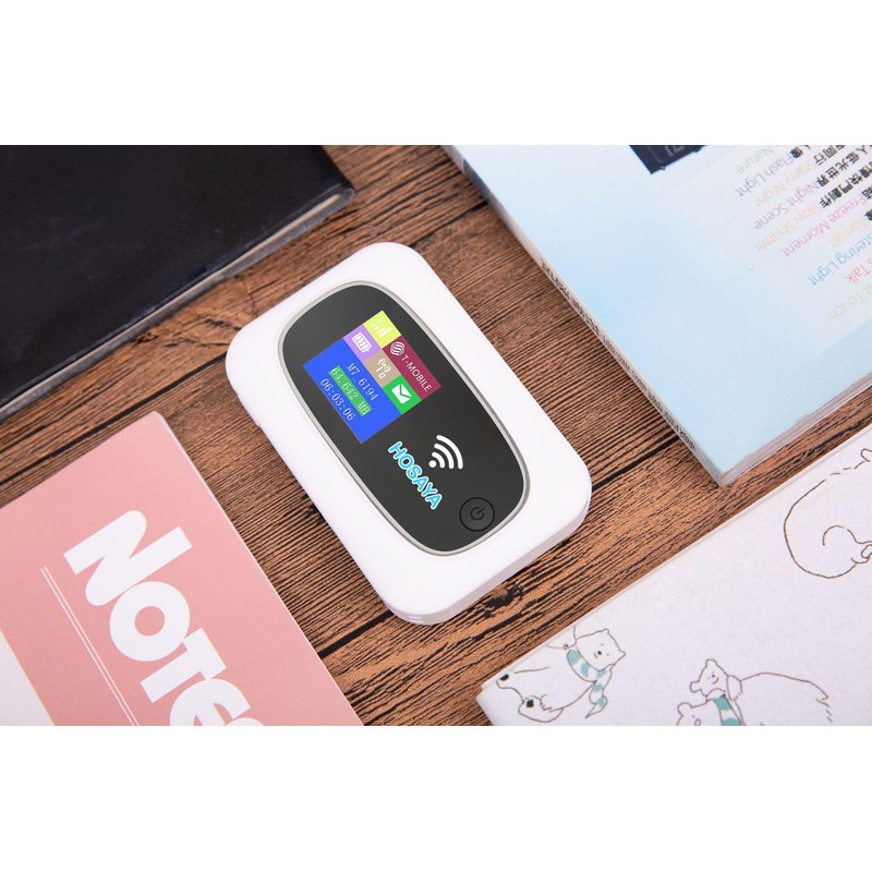 HOSAYA Portable WiFi 4G LTE SIM Card Router Color LCD