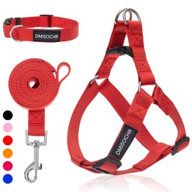 No Pull Dog Harness - Adjustable Step-in Harness & Leash Set for Small, Medium, Large Dogs - Escape Proof Soft Pet Harness for Walking, Training, Hiking, Outdoor Activities