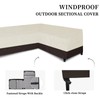 Easy-Going Patio L-Shaped Sectional Sofa Cover, Waterproof Outdoor Sectional Cover,