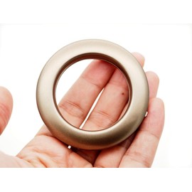 CRAFTMEMORE Curtain Grommets 1-9/16” (40mm) Inner Diameter Plastic Curtain Rings, Clip on Eyelet Rings, Home Drapes Grommets 8 Pack (Antique Gold)