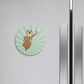 Unbranded Yogi Bear Cartoon | 4'' X 4'' Round Decorative Magnet