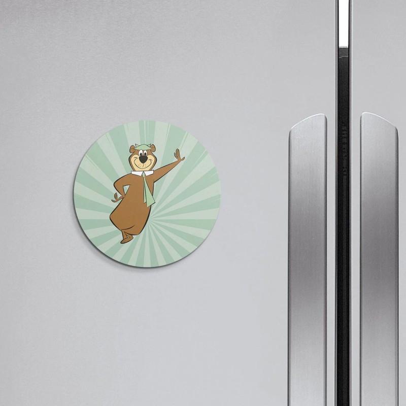 Unbranded Yogi Bear Cartoon | 4'' X 4'' Round Decorative