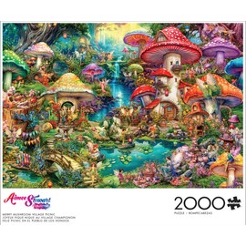 Buffalo Games - Aimee Stewart - Merry Mushroom Village Picnic - 2000 Piece Jigsaw Puzzle for Adults Challenging Puzzle Perfect for Game Nights - Finished Puzzle Size is 38.50 x 26.50