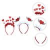 Gatuida 2pcs Valentine's Day Cartoon Heart Headband Lovely Lightweight Hair