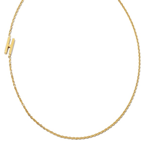 Kendra Scott Letter H Inline Initial Necklace, 18k Gold Vermeil