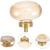 Amber Glass Egg Shaped Gold Pulls