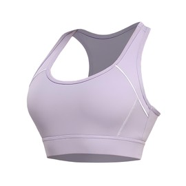 Sports Bras Women High Impact, Seamless Racer Back Padded Support Comfort Bra Adjustable Purple(L)