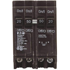 EATON GIDDS-605833 605833 Quad Breaker One 2 Pole 50 Amp And Two 1 Pole 20 Amp Common Trip
