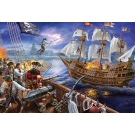 Schmidt Spiele Pirate Adventure 56252 Children's Jigsaw Puzzle 150 Pieces Blue
