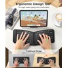 Ergonomic Foldable Keyboard, Portable Folding Travel Bluetooth Keyboard for Business