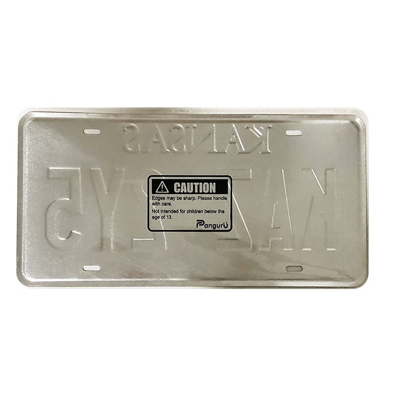 Panguru 2 Pieces Prop License Plates from Supernatural, Metal Stamped