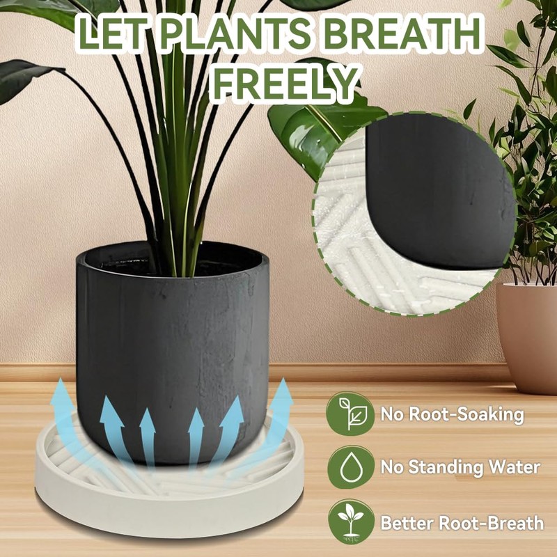 UoeRing 2 Pcs Plant Caddy with Hidden Wheels 11 Inch