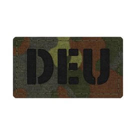 Café Viereck ® German Army Germany DEU Patch Lasercut – 9 x 5 cm with Velcro 1 Piece (Camouflage Olive)