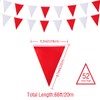 20M 52pcs Fabric Bunting Banner, Reusable Waterproof Triangle Pennant Banner