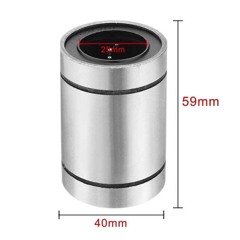 uxcell LM25UU Linear Ball Bearings 25mm Bore 40mm OD 59mm